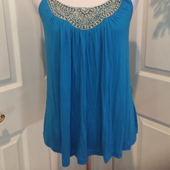 Candies brand turquoise beaded cami - Picture 3 of 4